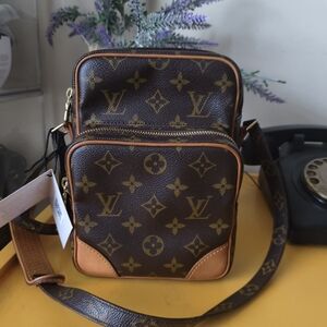 EUC Louis Vuitton Brown Monogram Amazone MM(Medium) Crossbody With COA